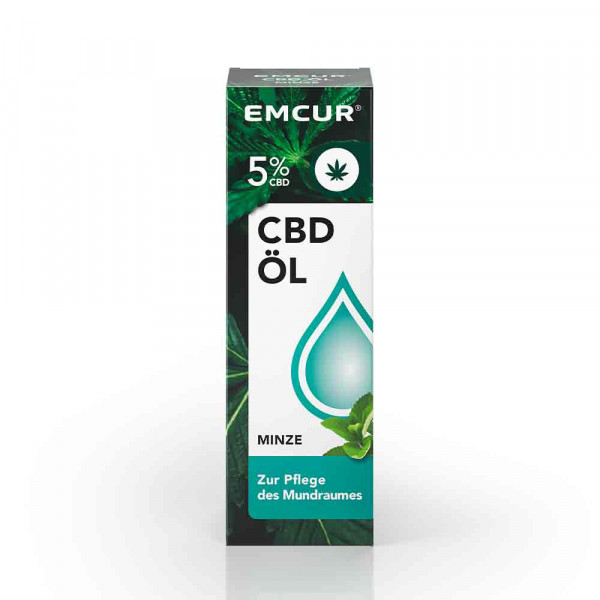 Emcur CBD Öl 5% (250mg) - 5ml Minze