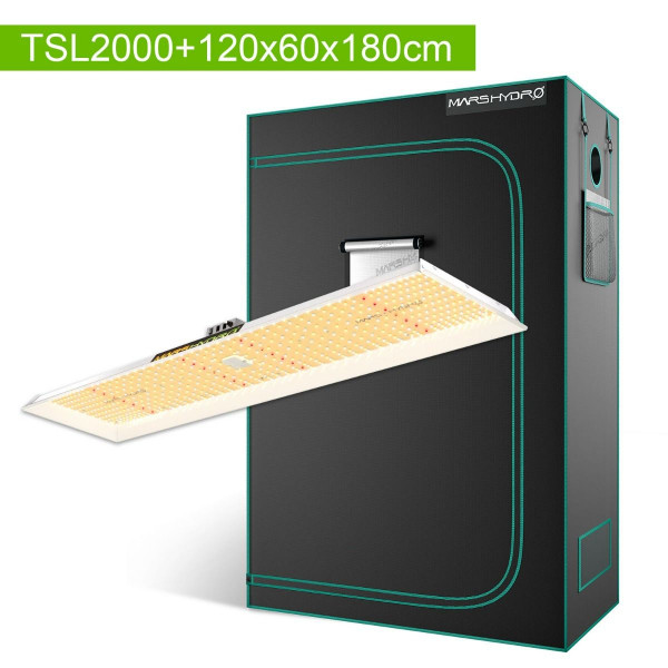 MARS HYDRO TSL2000 LED GROW LIGHT+120X60X180 INDOOR GROW TENT