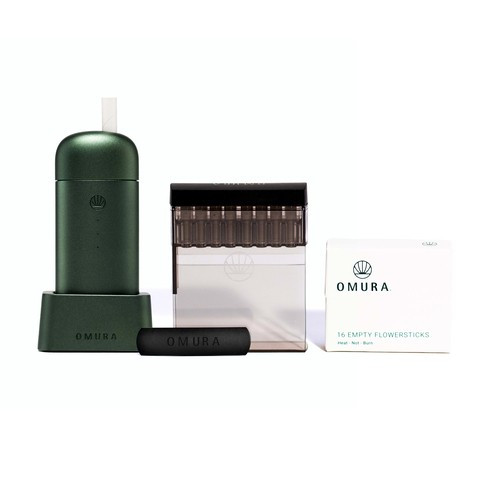 OMURA COMPLETE SET Series X1 Jade (Grün) Vaporizer aus Metall für Flowersticks