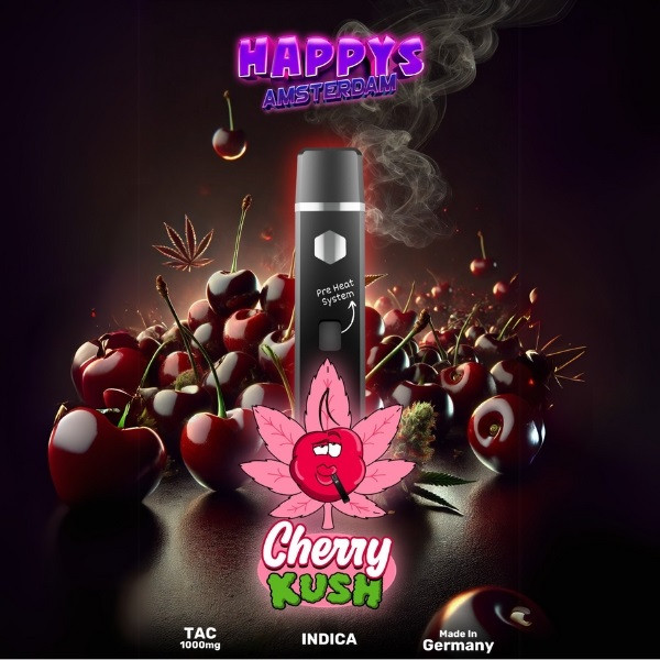 Happy‘s Amsterdam 1000mg TAC Vape – Cherry Kush