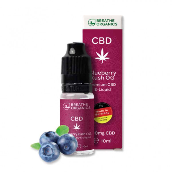 Breathe Organics - CBD E-Liquid 6% (600mg) - 10ml Blueberry Kush