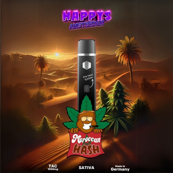 Happy‘s Amsterdam 1000mg TAC Vape – Moroccan Hash