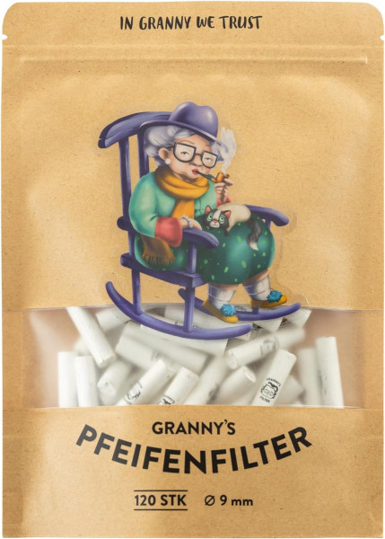 Granny's Exclusive Aktivkohlefilter | Ø 9 mm Filtertips | 120 Stück in Weiß