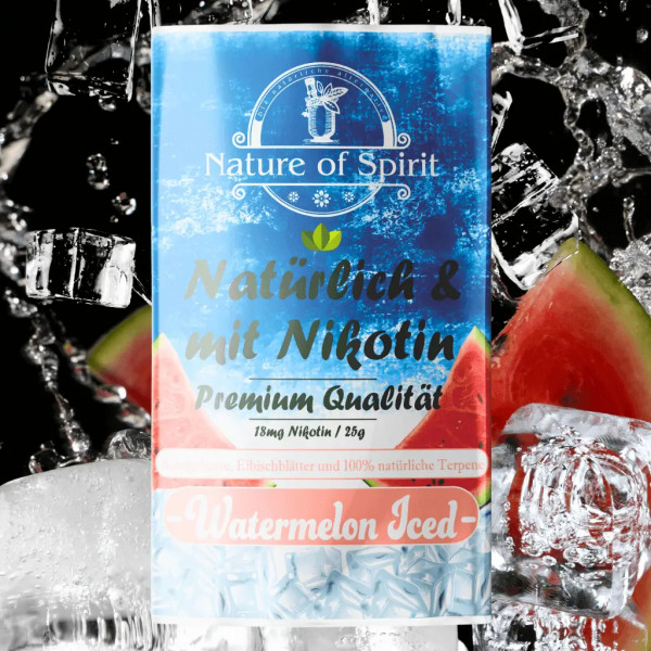 Watermelon Iced Tabakersatz mit Nikotin (18mg/25g)