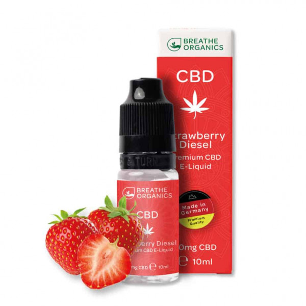 Breathe Organics - CBD E-Liquid 6% (600mg) - 10ml Strawberry Diesel