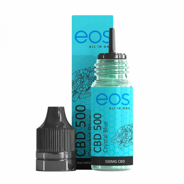 eos - CBD E-Liquid 500mg Cannabidiol in 10ml Crystal Blue