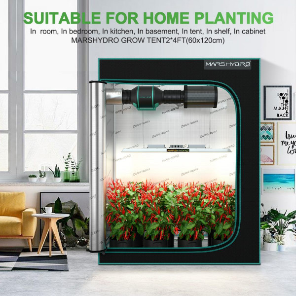 MARS HYDRO TSL2000 LED GROW LIGHT+120X60X180 INDOOR GROW TENT
