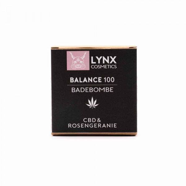LYNX - CBD Badebombe Badekugel (100mg) CBD - 140g Rosengeranie