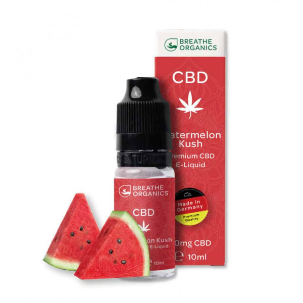 Breathe Organics - CBD E-Liquid 6% (600mg) - 10ml Watermelon Kush